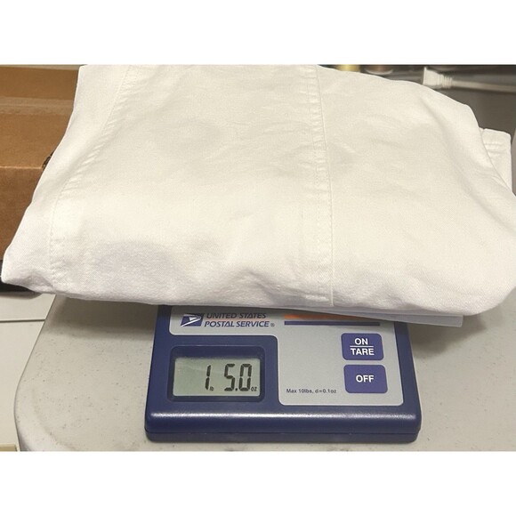 New Direction Women 1X White Cotton Denim Jacket‎ Large Gold Rings Decor - Picture 10 of 10